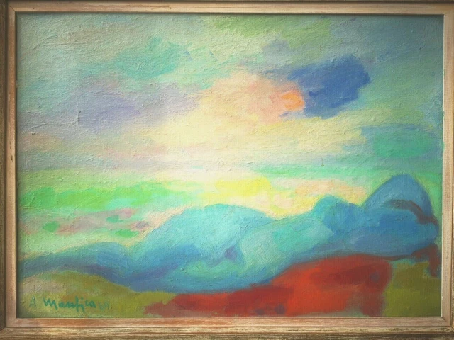 Alfredo Mantica (1903-1996)dipinto movimento di corrente  1969 Vendita No Profit