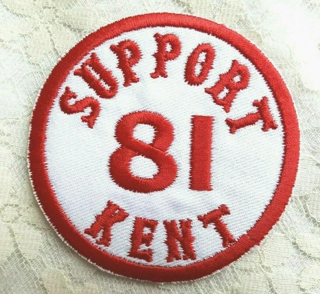 SUPPORT 81 KENT HELLS ANGELS ENGLAND Round Sew On Patch BIG RED MACHINE