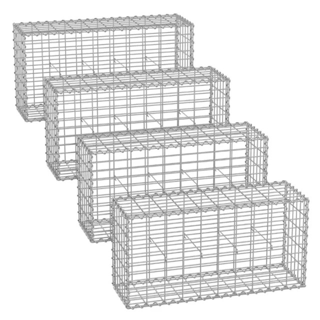 Gabion Stone Gabion Basket Galvanised Steel 100 x 50 x 30 cm(set of 4) GGB453