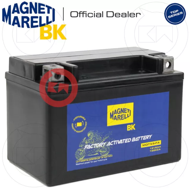 BATTERIA MAGNETI MARELLI YTX9-BS SIGILLATA per SUZUKI AN Burgman 400 1998-2002