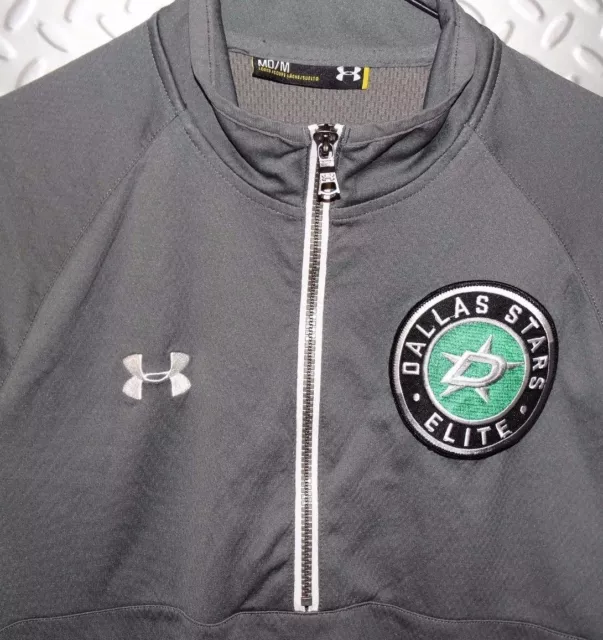 12625/ Mens UNDER ARMOUR DALLAS STAR ELITE HOCKEY ~ Pullover over  Jacket M Med