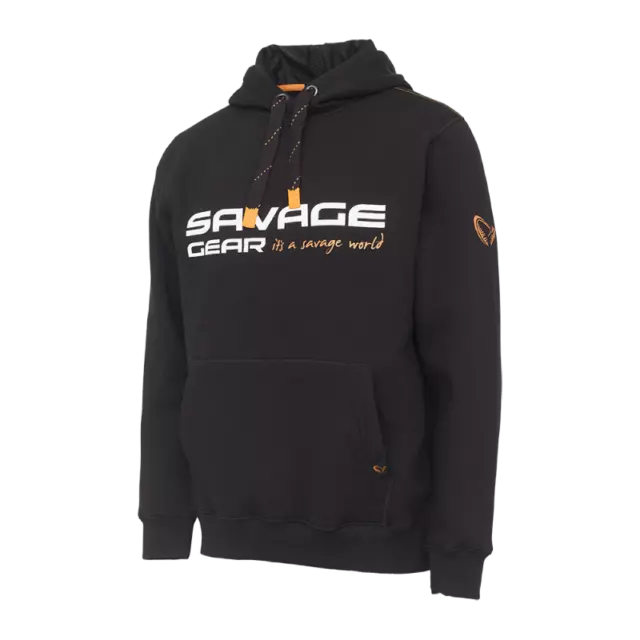 Savage Gear Cosmo Hoodie Black Ink S-XXL Angler Kapuzen Pullover Sweatshirt