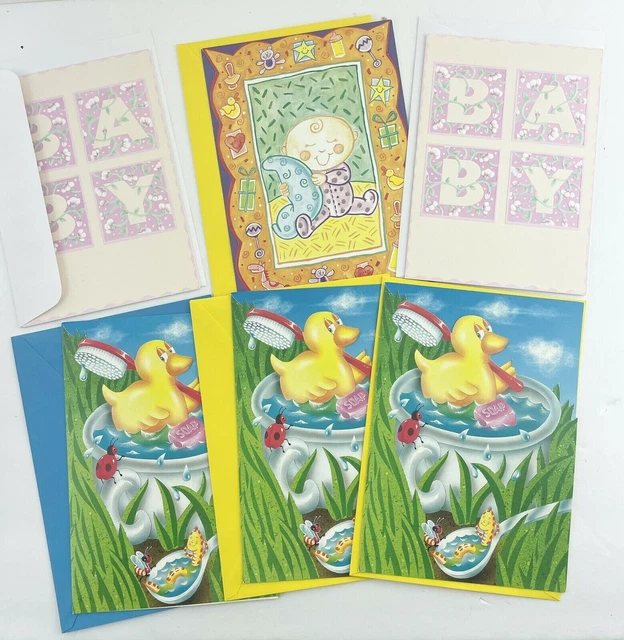 Burgoyne Baby Shower Congratulations Greeting Cards Lot of 6
