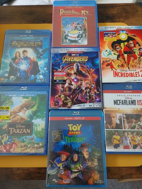Lot of 7 Disney Pixar Marvel Movies - Blu-Ray DVD Digital Codes BRAND NEW SEALED