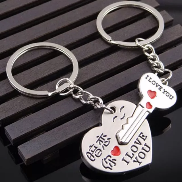 Red Heart Keychains Set for Valentine s Day Gift-Love Heart for Key Locks Lover 3