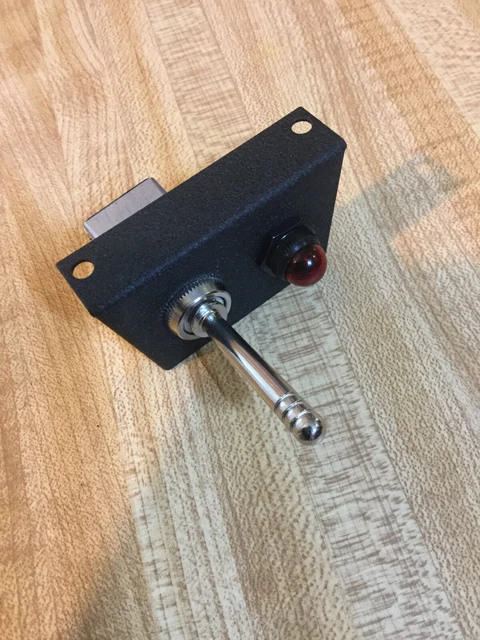 Rat Rod Truck Car Cooling Fan Fuel Pump Switch With Light & Under Dash Bracket