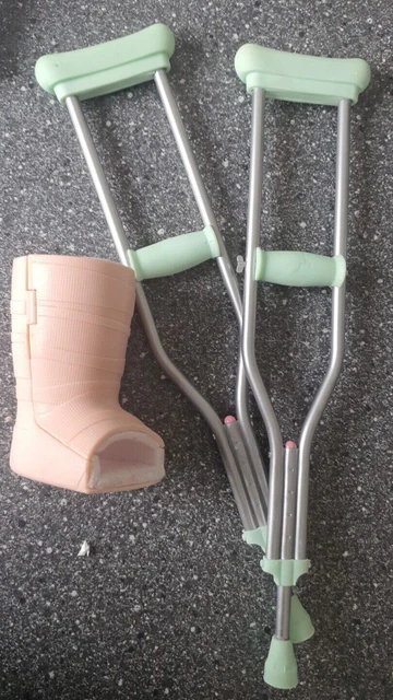 My Generation Doll Crutches with one Foot Cast