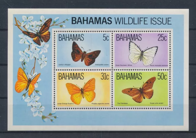 LR49987 Bahamas Mariposas Insectos Buena Hoja Estampada Estampillada Estampillada Estampilla Estampillada Estampilla Esta