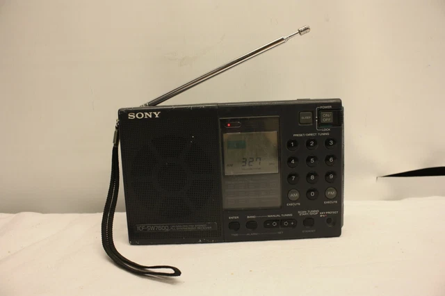 Sony ICF-SW7600 Ondes Courtes Radio Fm Lw Sw Mw Stéréo Ppl Synthétisé Récepteur