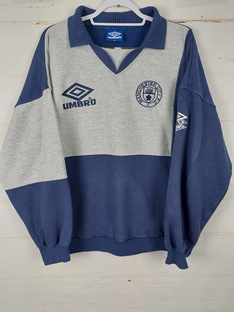 1990s umbro Manchester city training top