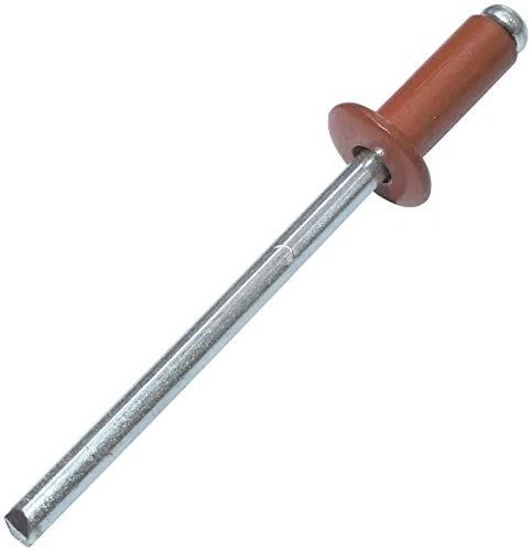100 Rivetti Ciechi 4,0 X 16 Mm Testa A Cupola, Acciaio Zincato DIN 7337, Per Fai Da Te E Professionisti