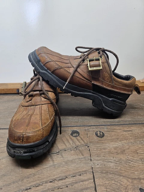 VTG Polo Sport Ralph Lauren Mens 7B Duck Rain Snow Buckle Leather Shoes 1990 Y2K Polo Ralph Lauren | Shoes | Vtg Polo Sport Ralph Lauren Mens  main image 4