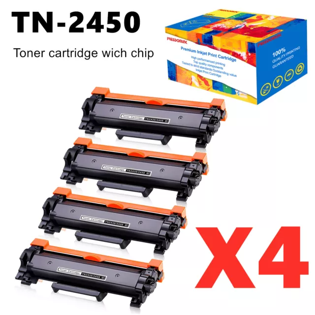 4X TN-2450 CHIPPED Toner for Brother MFC-L2713DW MFC-L2730DW MFC-L2750DW L2350DW