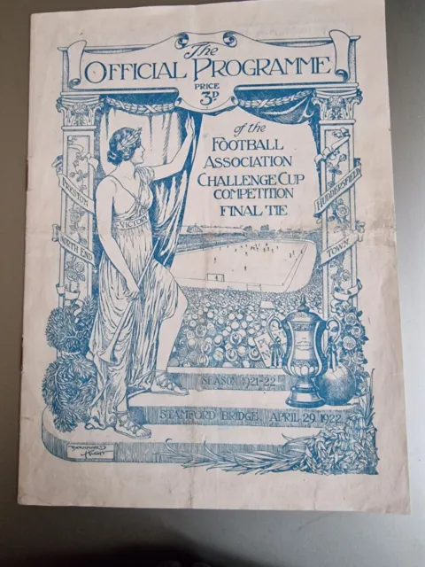 Preston North End v Huddersfield Town FA Cup Finale 1922 Programm