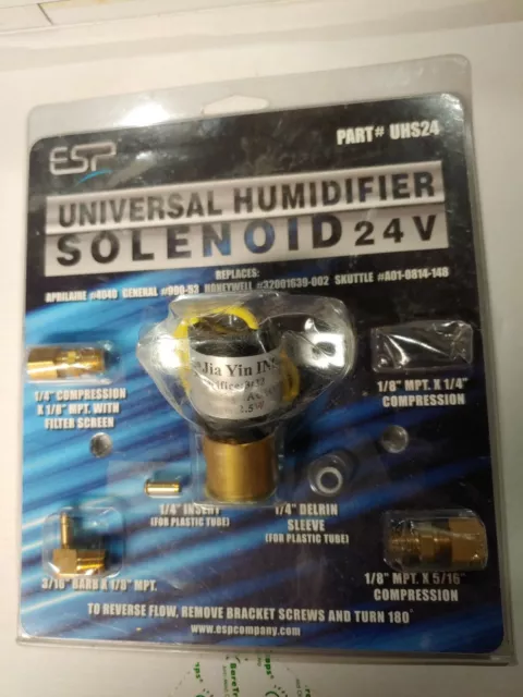 ESP UHS24 24V Universal Humidifier Solenoid Aprilaire/General/Honeywell/Skuttle