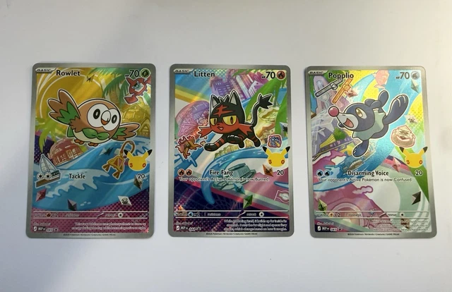 First Partner Promo Design POKEMON FIRST PARTNER Illustration Collection Series 1 Alolan Starters ...