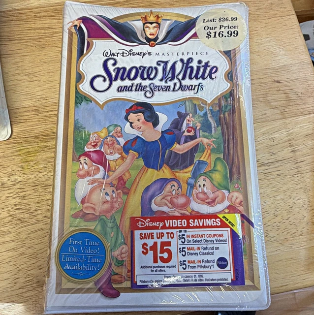 WALT DISNEY MASTERPIECE Collection Snow White and the Seven Dwarfs VHS 1994 £22.59 - PicClick UK