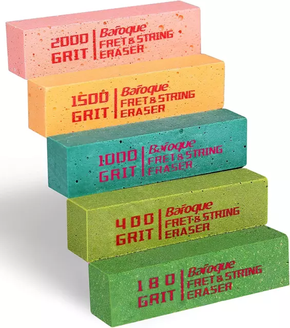 Baroque Fret Erasers for Guitar, Fret Polishing Cleaner, Frets Polish Tools Kit,