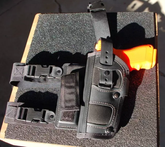 Galco Tactical Thigh Rig Holster, Left-Handed, Fits Glock 17 & 22 And More