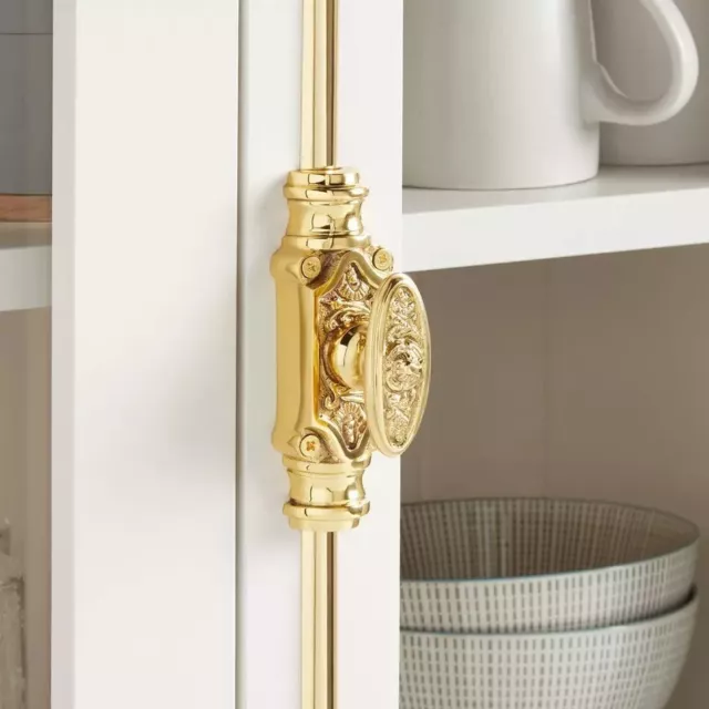 Signature Hardware - Dalston Brass Cabinet Cremone Bolt - Polished Brass