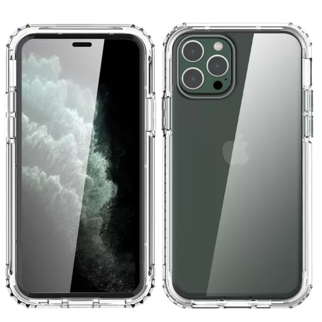 iPhone 11/11 Pro Max 360° Full Heavy Duty Protective Shockproof Clear Case Cover 2