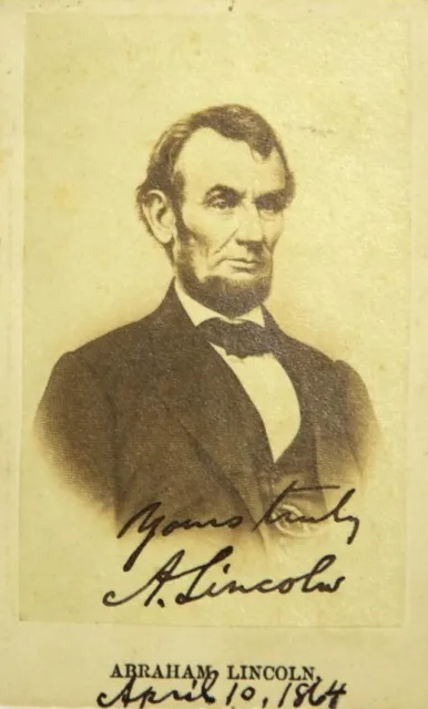 ABRAHAM LINCOLN Signed Photograph - former US President - preprint