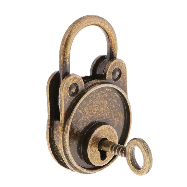 Vintage Antique Style Mini Archaize Useful Padlocks Key Lock With Key Bronze