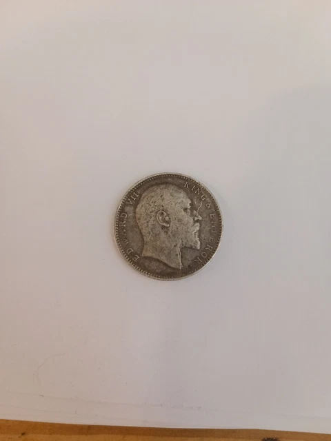 BRITISH INDIA / L'INDE BRITANIQUE - King Edward VII one rupee ARGENT 1906