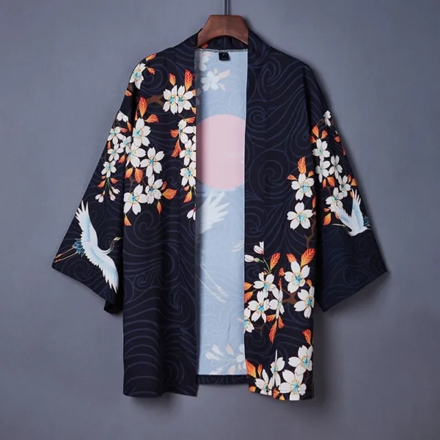 Loose Japanese Women Men Kimono Jacket Coat Retro Outwear Tops Haori Yukata Chic