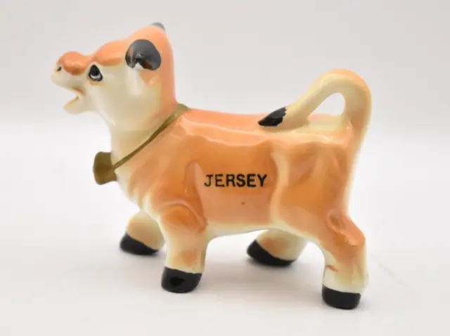 Vintage Jersey Cow Figurine Statue Ornament Ceramic