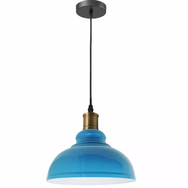 Suspension design lustre vintage Bleu luminaire plafond cuisine  E27