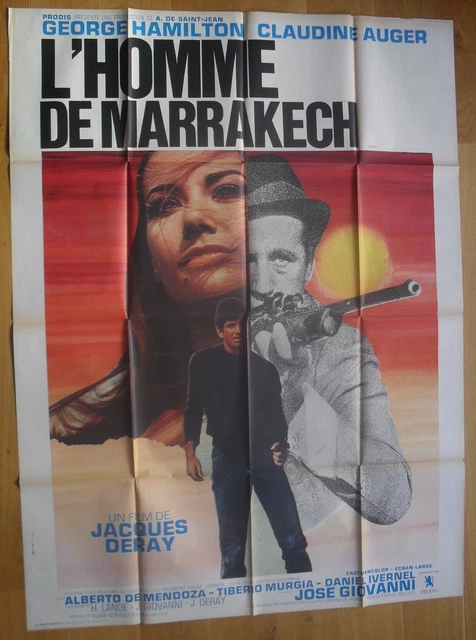 HOMME DE MARRAKECH claudine auger affiche cinema 160x120 cm originale '66