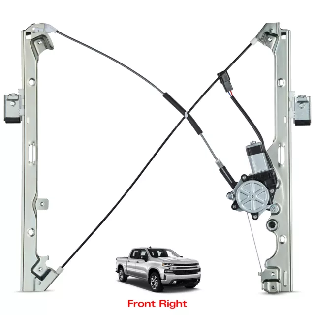 Front Power Window Regulator w/ Motor Passenger Side for Chevy Silverado GMC