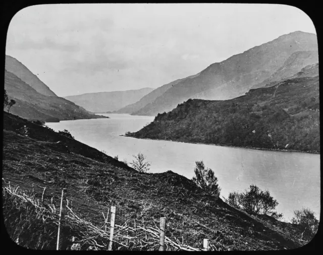 ANTIQUE Magic Lantern Slide LOCH ECK C1910 PHOTO SCOTLAND