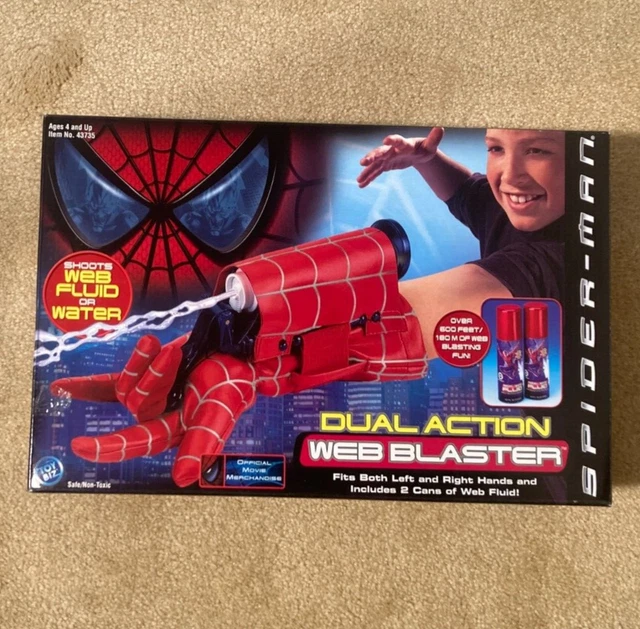 2001 SPIDER MAN MOVIE Dual Action Web Blaster Marvel Toy Biz Raimi
