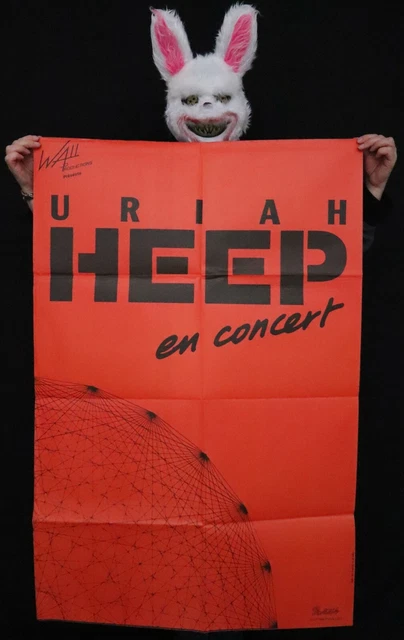 URIAH HEEP - EQUATOR 1985 - Rare affiche originale concert - Poster 118 x 78 cm
