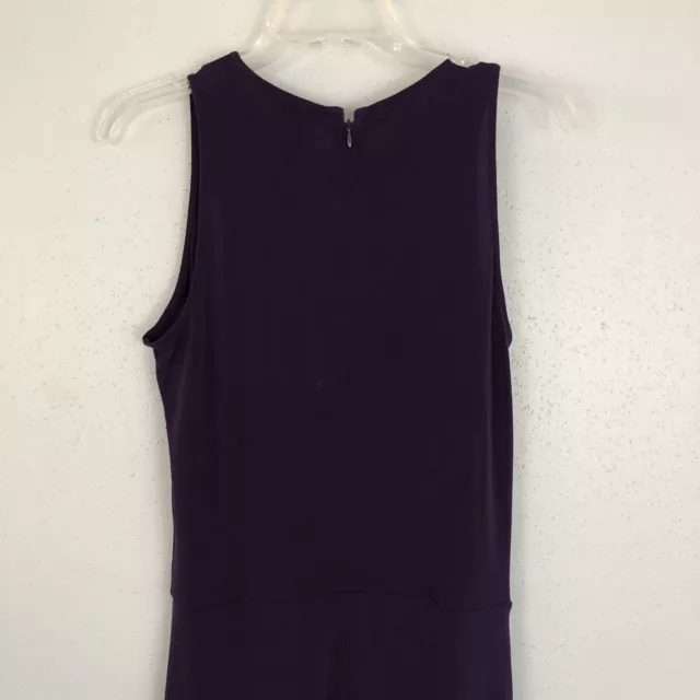 Lauren Ralph Lauren Jumpsuit Womens Sz Small Sleeveless Wide Leg Eggplant Purple 3