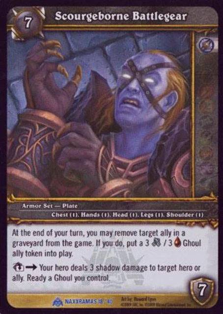 World of Warcraft TCG Scourgeborne Battlegear (Foil) - Naxxramas Treasure 18/40