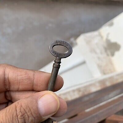 An iron padlock lock Ornate rustic key CHUBB'S LONDON OLD OR ANTIQUE.