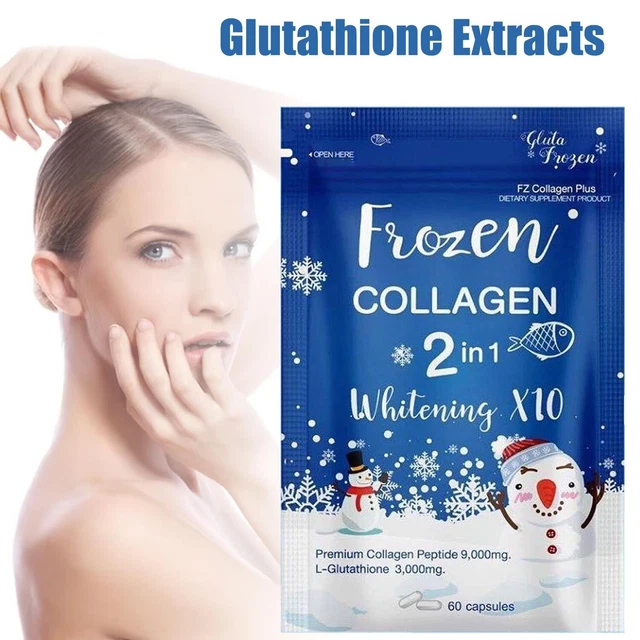 Frozen Collagen 2 in 1Skin Whitening Nourishing L-Glutathione Rich 60 Capsules