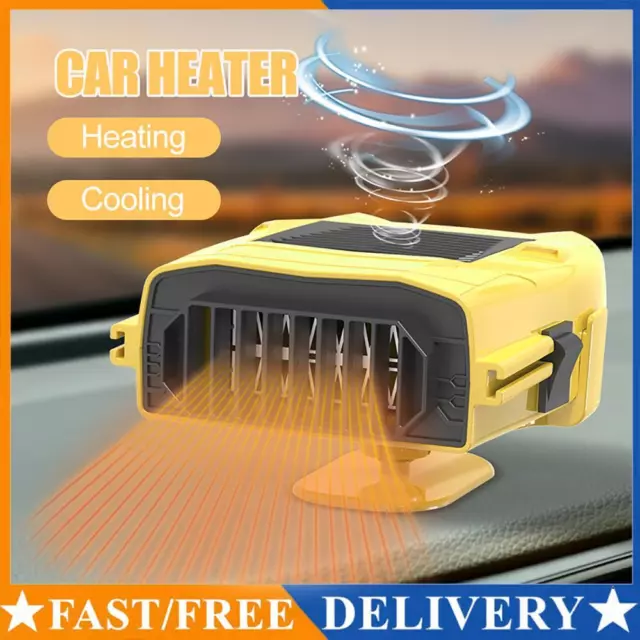 12V Car Heater Demister Defroster 150W Heating Cooler Fan (Yellow Dashboard) AU