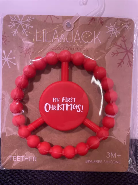 Lila And Jack My First Christmas Snowflake Teether