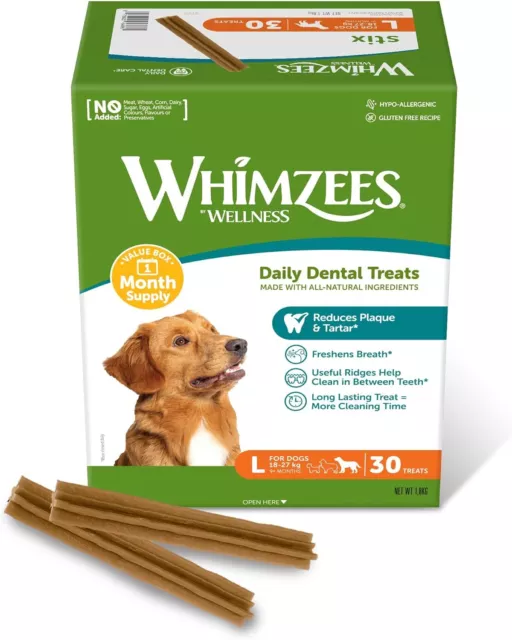 WHIMZEES By Wellness Stix, Month Box, Natural and Grain-Free Dog Chews, Dog Den