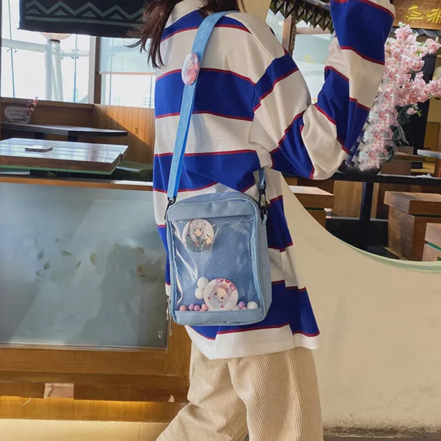 Anime Japanese Lolita Girl Cute Canvas Itabag Transparent Messenger Shoulder Bag