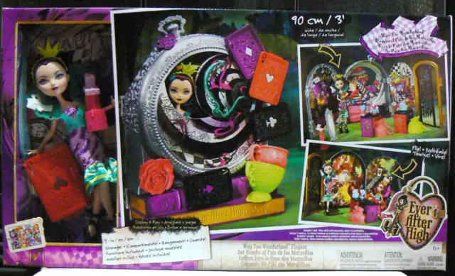 Ever After High Way Too Wonderland Raven Queen Doll And Pocket Watch Playset
