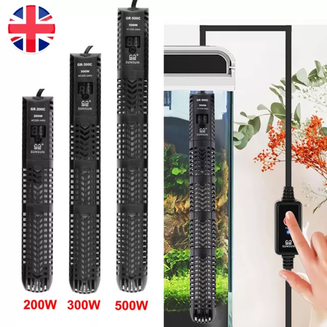 LED Digital Aquarium Water Heater Submersible Fish Tank Thermostat Heating Rod ·