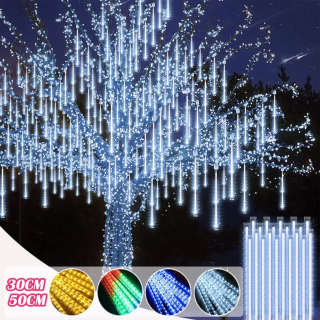 LED Lichterkette Eisregen Lichtervorhang Außen Meteorschauer Weihnachtsdeko DE