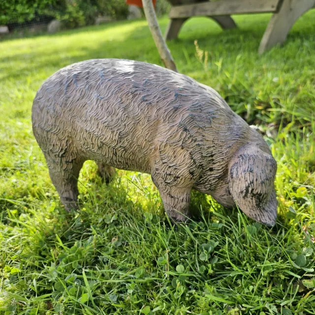 Garden Ornament Pig  Resin Lawn Border Statue Lovely Decoration Ideal Gift