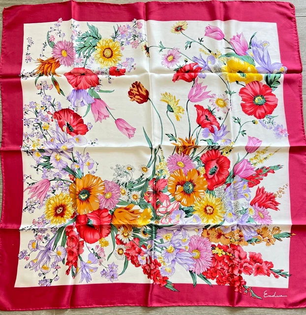Foulard/Carré/Shawl★Foulard soie 100%★hand rolled-31g★Silk