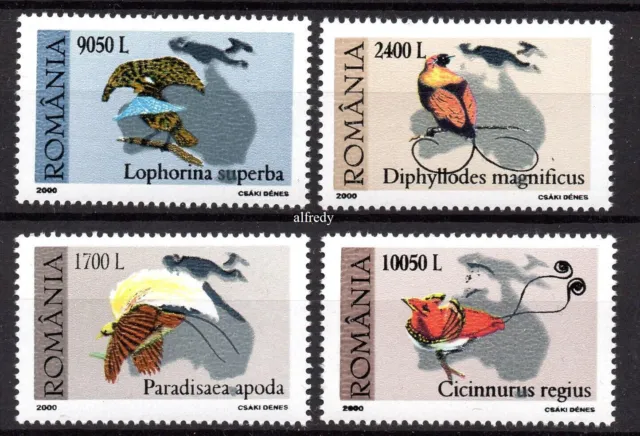 Romania - Birds - Uccelli - 2000 - 4 V. - Mnh -